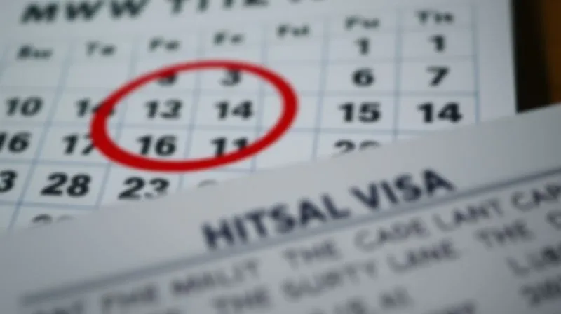 A photorealistic image of a calendar with a red circle around a looming deadline, a blurred H-1B visa document in the foreground, professional photography, 8K, cinematic lighting, sharp focus, depth of field, shot on a high-end DSLR.