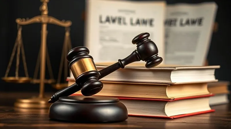 photorealistic, professional photography, 8K, cinematic lighting, sharp focus, depth of field, shot on a high-end DSLR, a judge's gavel resting on a stack of legal books beside a balanced scale of justice, with official-looking documents subtly blurred in the background. The scene evokes the gravity and impartiality of legal proceedings, symbolizing the pursuit of environmental justice through formal legal channels.