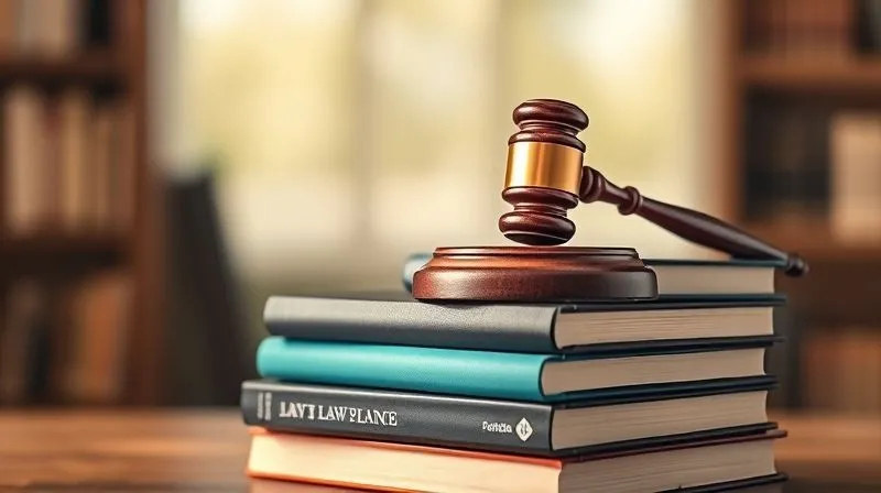 A photorealistic image of a stack of law books with a gavel resting on top, illuminated by soft light, symbolizing the legal process and the importance of knowledge, sharp focus on the gavel, depth of field blurring the background, 8K hyper-detailed.
