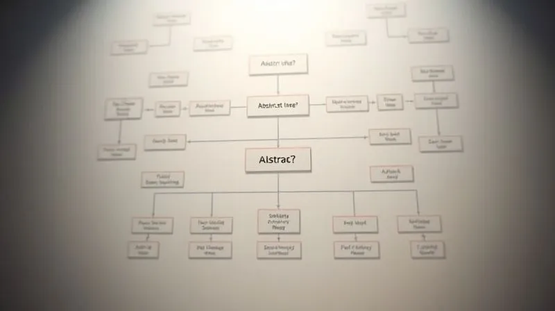 A photorealistic image of a complex flowchart or decision tree, with nodes labeled 'Abstract Idea?' and 'Significantly More?', rendered in a minimalist, professional style with stark lighting. 8K, cinematic lighting, sharp focus, depth of field, shot on a high-end DSLR.