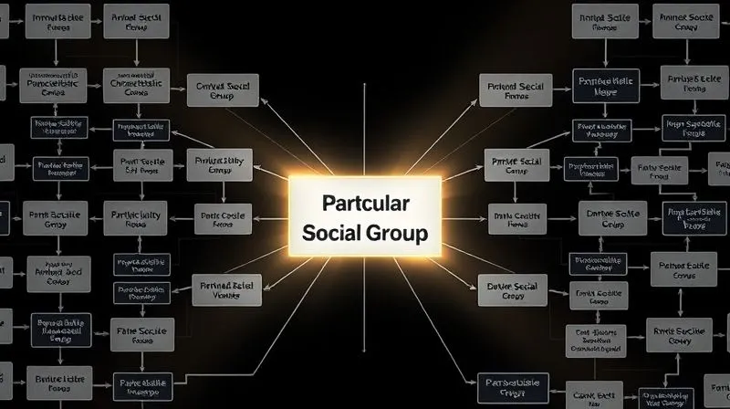 A photorealistic image depicting a complex legal flowchart, with interconnected boxes representing "immutable characteristic," "particularity," and "social visibility," all leading to a central box labeled "Particular Social Group." The flowchart is illuminated by a focused beam of light, symbolizing clarity amidst complexity. 8K, cinematic lighting, sharp focus, depth of field, shot on a high-end DSLR, professional photography.