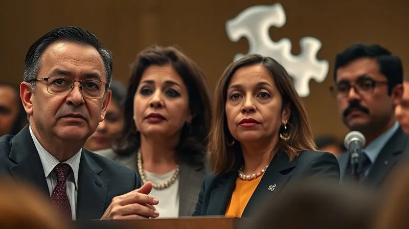 A photorealistic image of a diverse group of university leadership (President, CIO, Legal Counsel, Communications Director) addressing a public forum or press conference. Their expressions convey seriousness and transparency, with clear, professional lighting. A subtle visual metaphor of a broken trust being mended, perhaps through a faint glow of light reconnecting fragmented pieces in the background. Professional photography, 8K, cinematic lighting, sharp focus on the speakers, depth of field blurring the audience, shot on a high-end DSLR, emotionally resonant with accountability and a commitment to trust.