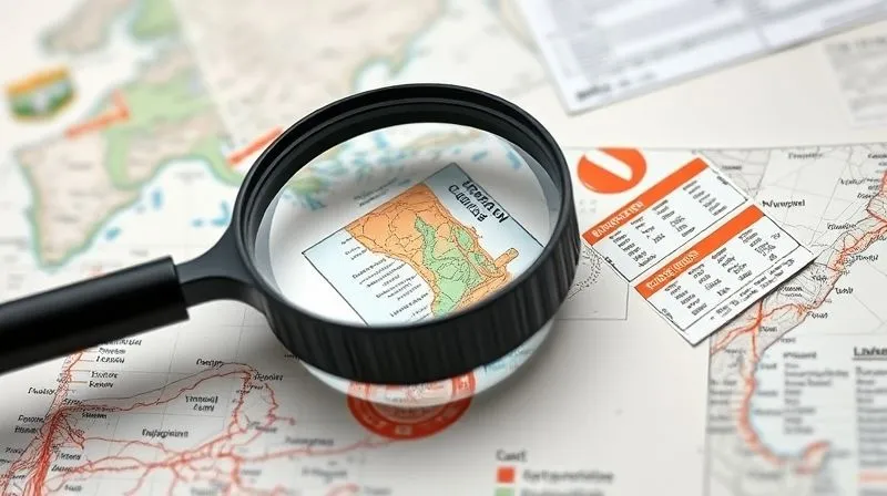 A photorealistic image depicting a magnifying glass hovering over a complex, detailed ecological map, highlighting discrepancies and gaps in data, with blurred legal documents in the background, professional photography, 8K, cinematic lighting, sharp focus, depth of field, shot on a high-end DSLR.