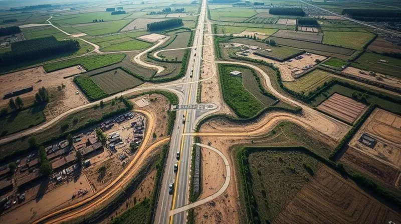A path splitting into multiple complex routes, with one clearly marked "Legal Strategy" and others leading to dead ends or obstacles, viewed from a high angle, photorealistic, professional photography, 8K, cinematic lighting, sharp focus, depth of field, shot on a high-end DSLR.