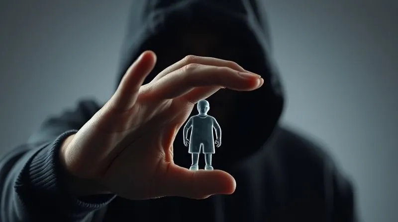 A photorealistic, professional photography, 8K, cinematic lighting, sharp focus, depth of field, shot on a high-end DSLR image of a protective hand shielding a fragile glass figurine of an elderly person from a looming, shadowy figure, symbolizing immediate intervention and legal protection. The lighting is dramatic, highlighting the fragility and the protective gesture, with a sense of urgency.