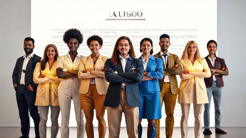 A photorealistic image showing a diverse group of employees standing confidently, each with a subtle glow representing their protected rights, against a backdrop of a clear, bright legal document. Professional photography, 8K, cinematic lighting, sharp focus, depth of field.