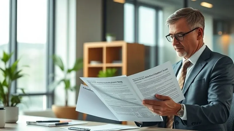 photorealistic, professional photography, 8K, cinematic lighting, sharp focus, depth of field, shot on a high-end DSLR, a focused environmental lawyer and a regulatory official in a professional, modern office setting, reviewing complex environmental permits and technical documents, with a sense of collaborative negotiation and problem-solving, soft, natural light.
