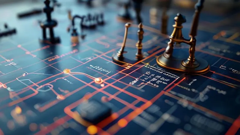 A photorealistic image of a complex legal flowchart illustrating due process in administrative law, with clear paths and decision points, rendered in professional, minimalist graphics. Cinematic lighting, sharp focus, 8K, depth of field, shot on a high-end DSLR.
