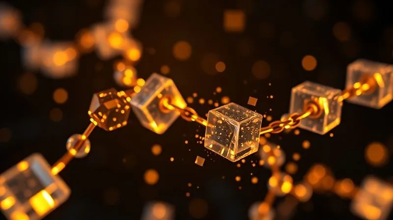 A photorealistic, professional photography, 8K, cinematic lighting, sharp focus, depth of field, shot on a high-end DSLR, depicting a glowing, interconnected chain of digital blocks representing a blockchain, with abstract legal documents flowing through it, symbolizing secure and immutable record-keeping.