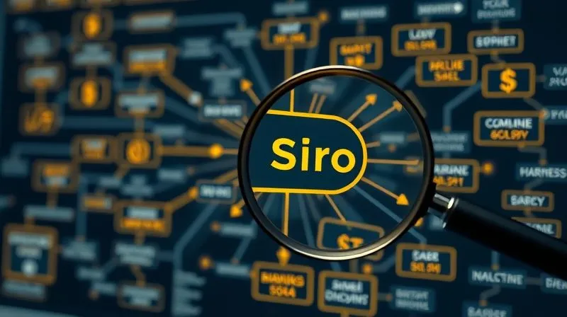 photorealistic, professional photography, 8K, cinematic lighting, sharp focus, depth of field, shot on a high-end DSLR, a complex financial flow chart with arrows indicating money moving through various offshore entities and shell corporations, with a magnifying glass hovering over a critical connection point.