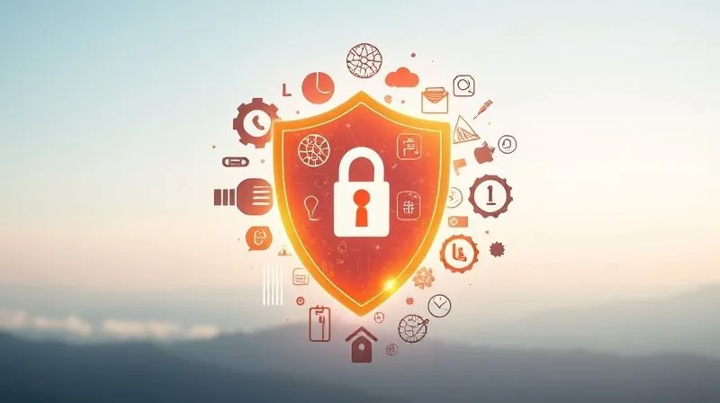 A photorealistic image of a strong, secure, glowing shield forming around a collection of diverse, intricate intellectual property symbols (patent, trademark, copyright, trade secret) against a backdrop of a clear, bright horizon, symbolizing future growth and protection. The shield is vibrant and impenetrable. cinematic lighting, 8K, sharp focus, depth of field, professional photography, shot on a high-end DSLR.
