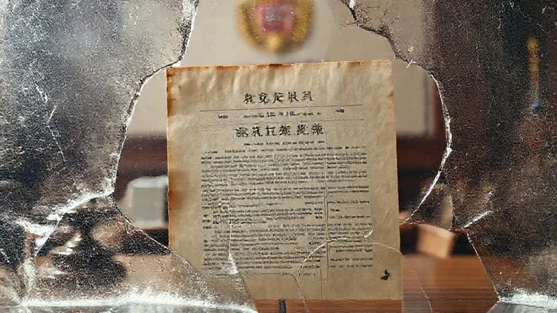 A photorealistic image of a weathered, official-looking legal document (representing a foreign judgment) partially obscured and blocked by a translucent, imposing, and abstract barrier made of textured glass or ice, symbolizing 'public policy'. The barrier is cracked in places, suggesting struggle but still standing firm. Cinematic lighting highlights the struggle, sharp focus on the document and barrier, with a blurred, authoritative courtroom or international setting in the background. Shot on a high-end DSLR, 8K hyper-detailed.