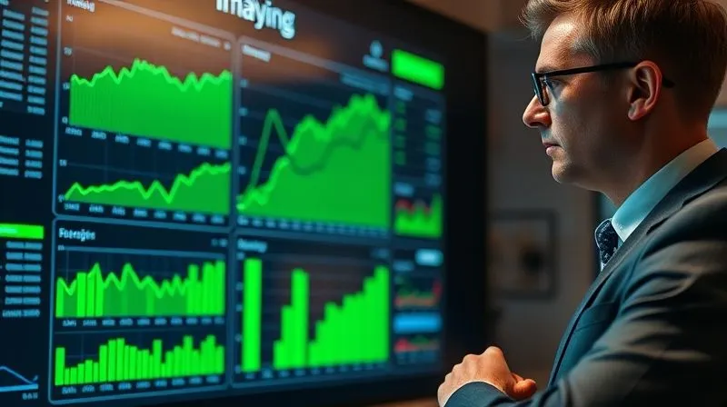 A photorealistic image of a well-organized financial dashboard with green upward-trending graphs, representing proactive tax compliance and financial health, with a business professional confidently reviewing it, cinematic lighting, sharp focus on the dashboard, depth of field, 8K hyper-detailed.